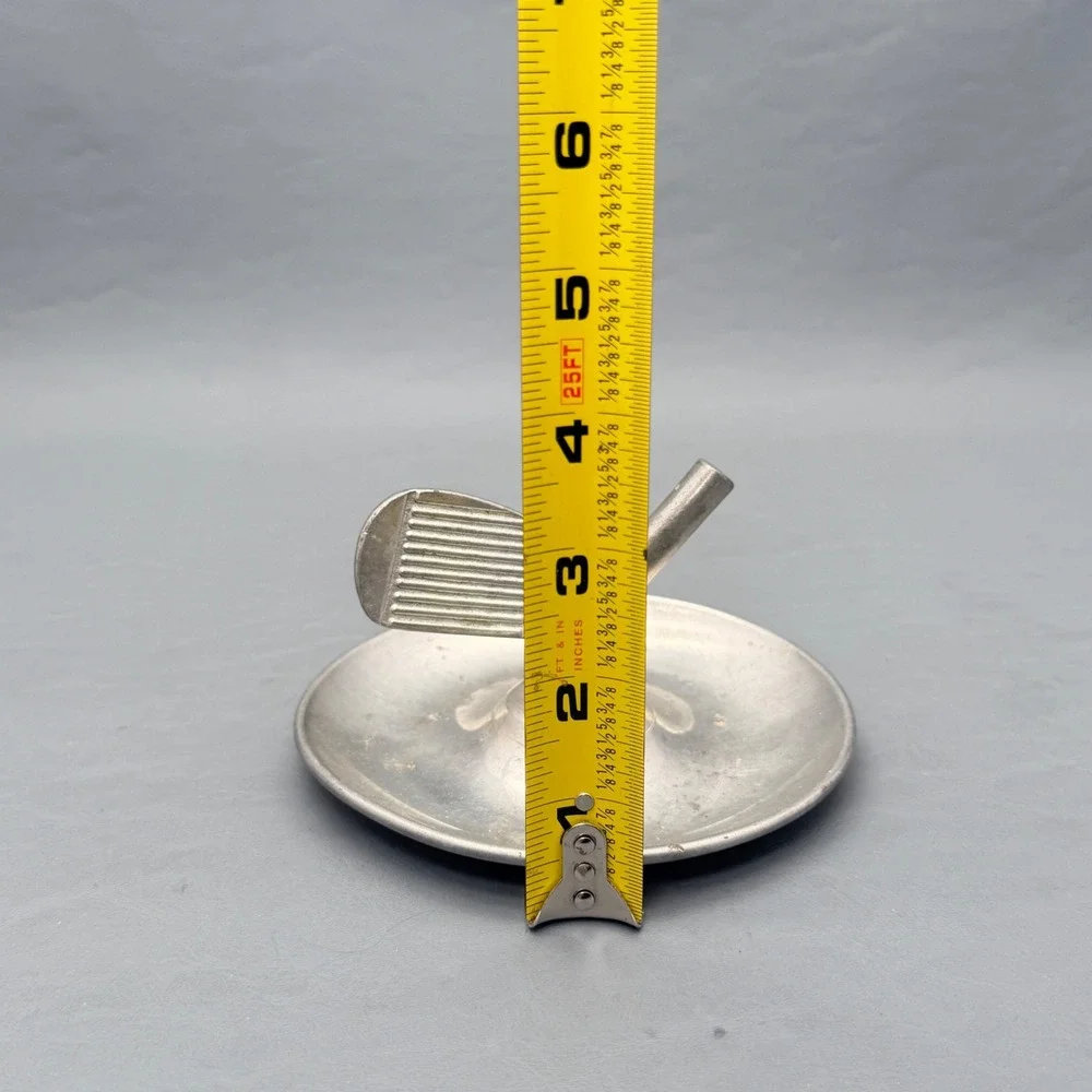 Vintage Woodbury Pewterers Pewter Golf Club Ring Trinket Ashtray